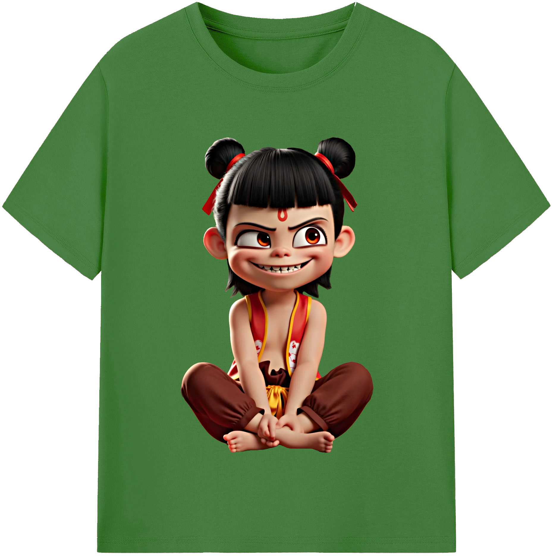 （画像用） Ne Zha 2 ナタ 魔童の大暴れ レディースカジュアルプリントTシャツ（綿100％）